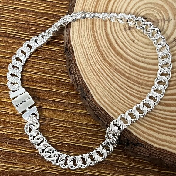 Pandora Timeless Pavé Cuban Chain Bracelet - Picture 2 of 2